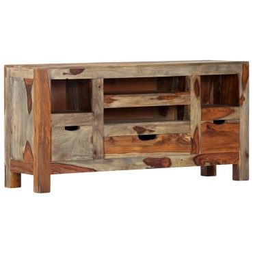 vidaXL Μπουφές Γκρι 100x30x50cm από Μασίφ Ξύλο Ακακίας 1 τεμ.