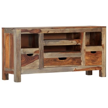 vidaXL Μπουφές Γκρι 100x30x50cm από Μασίφ Ξύλο Ακακίας 1 τεμ.