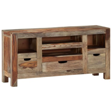 vidaXL Μπουφές Γκρι 100x30x50cm από Μασίφ Ξύλο Ακακίας 1 τεμ.