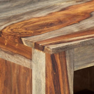 vidaXL Μπουφές Γκρι 100x30x50cm από Μασίφ Ξύλο Ακακίας 1 τεμ.