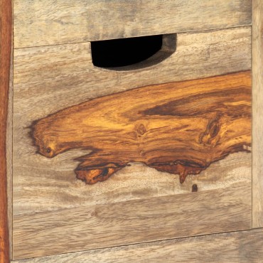 vidaXL Μπουφές Γκρι 100x30x50cm από Μασίφ Ξύλο Ακακίας 1 τεμ.