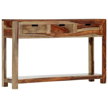vidaXL Κονσόλα Τραπέζι με 3 Συρτάρια 120x30x75cm Μασίφ Ξύλο Ακακίας 1 τεμ.