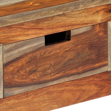 vidaXL Κονσόλα Τραπέζι με 3 Συρτάρια 120x30x75cm Μασίφ Ξύλο Sheesham 1 τεμ.