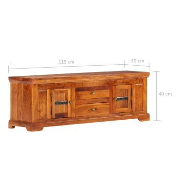 vidaXL Έπιπλο Τηλεόρασης 119x30x40cm από Μασίφ Ξύλο Ακακίας