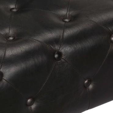 vidaXL Πολυθρόνα Aviator Μαύρη από Γνήσιο Δέρμα 73x67x69cm 1 τεμ.