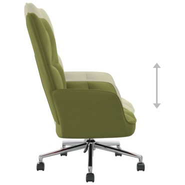 vidaXL Πολυθρόνα Relax Ανοιχτό Πράσινο Βελούδινη 61,5x69x(94,5-102)cm 1 τεμ.