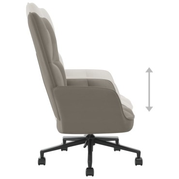 vidaXL Πολυθρόνα Relax Ανοιχτό Γκρι Βελούδινη 61,5x69x(94,5-102)cm 1 τεμ.