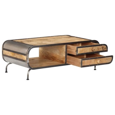vidaXL Τραπεζάκι Σαλονιού 100x50x35cm από Μασίφ Ξύλο Μάνγκο 1 τεμ.