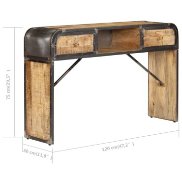 vidaXL Κονσόλα 120x30x75cm από Μασίφ Ξύλο Μάνγκο 1 τεμ.