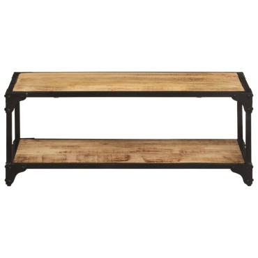 vidaXL Τραπεζάκι Σαλονιού 90x45x35cm Μασίφ Ακατέργαστο Ξύλο Μάνγκο 1 τεμ.