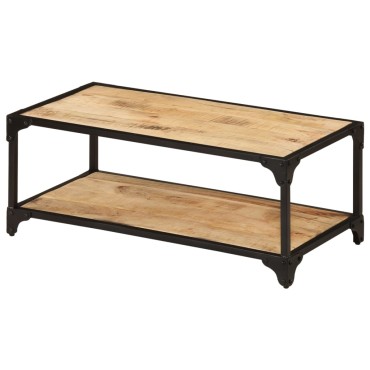 vidaXL Τραπεζάκι Σαλονιού 90x45x35cm Μασίφ Ακατέργαστο Ξύλο Μάνγκο 1 τεμ.
