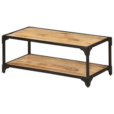 vidaXL Τραπεζάκι Σαλονιού 90x45x35cm Μασίφ Ακατέργαστο Ξύλο Μάνγκο 1 τεμ.