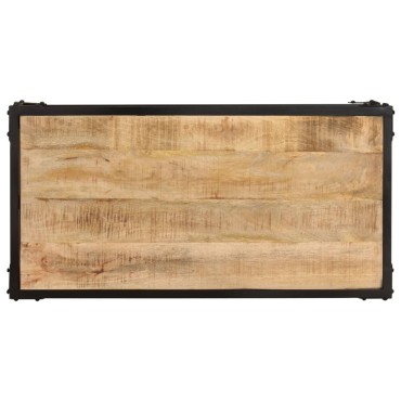 vidaXL Τραπεζάκι Σαλονιού 90x45x35cm Μασίφ Ακατέργαστο Ξύλο Μάνγκο 1 τεμ.