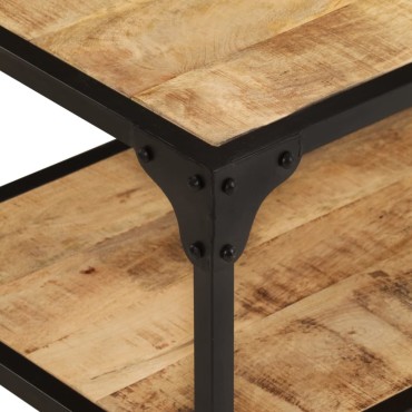 vidaXL Τραπεζάκι Σαλονιού 90x45x35cm Μασίφ Ακατέργαστο Ξύλο Μάνγκο 1 τεμ.