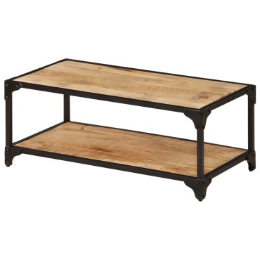 vidaXL Τραπεζάκι Σαλονιού 90x45x35cm Μασίφ Ακατέργαστο Ξύλο Μάνγκο 1 τεμ.