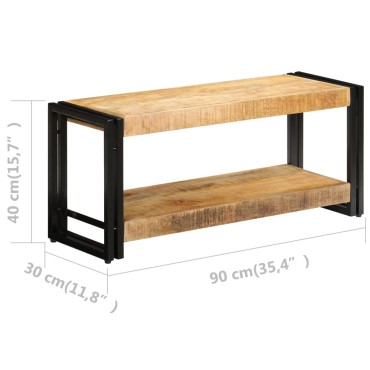 vidaXL Έπιπλο Τηλεόρασης 90x30x40cm από Μασίφ Ξύλο Μάνγκο