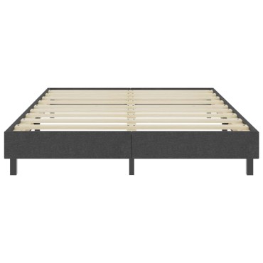 vidaXL Κρεβάτι Boxspring Σκούρο Γκρι 180 x 200 εκ. Υφασμάτινο
