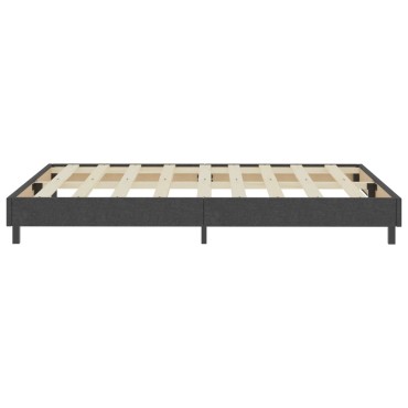 vidaXL Κρεβάτι Boxspring Σκούρο Γκρι 180 x 200 εκ. Υφασμάτινο