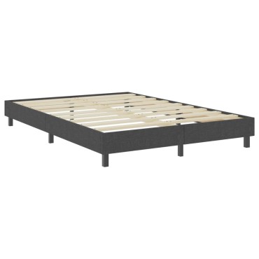vidaXL Κρεβάτι Boxspring Σκούρο Γκρι 180 x 200 εκ. Υφασμάτινο