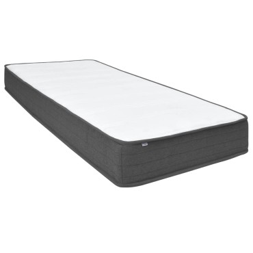 vidaXL Κρεβάτι Boxspring Σκούρο Γκρι 180 x 200 εκ. Υφασμάτινο