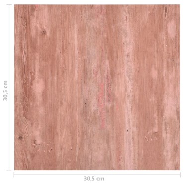 vidaXL Δάπεδο Αυτοκόλλητο Κόκκινο 20 τεμ. 1,86 μ² από PVC