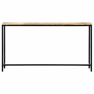 vidaXL Τραπέζι Κονσόλα 140x35x76cm από Μασίφ Ακατέργαστο Ξύλο Μάνγκο 1 τεμ.