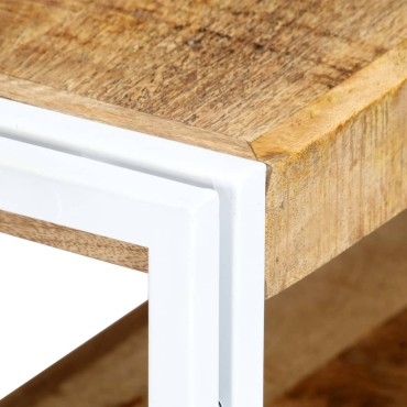 vidaXL Έπιπλο Τηλεόρασης 90x30x40cm από Μασίφ Ξύλο Μάνγκο