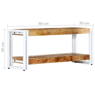 vidaXL Έπιπλο Τηλεόρασης 90x30x40cm από Μασίφ Ξύλο Μάνγκο