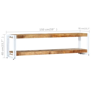 vidaXL Έπιπλο Τηλεόρασης 150x30x40cm από Μασίφ Ξύλο Μάνγκο