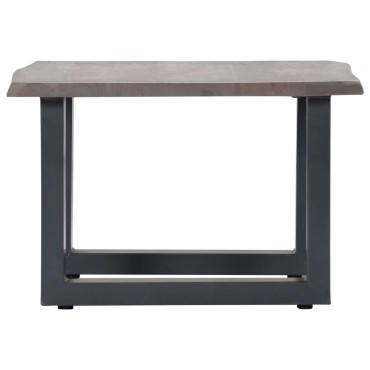vidaXL Τραπεζάκι Σαλονιού Live Edge Γκρι 60x60x40cm Ξύλο Ακακίας 1 τεμ.