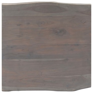 vidaXL Τραπεζάκι Σαλονιού Live Edge Γκρι 60x60x40cm Ξύλο Ακακίας 1 τεμ.