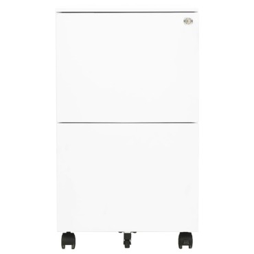 vidaXL Αρχειοθήκη Φορητή Λευκή 39x45x67cm Ατσάλινη 1 τεμ.