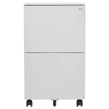 vidaXL Αρχειοθήκη Φορητή Ανοιχτό Γκρι 39x45x67cm Ατσάλινη 1 τεμ.