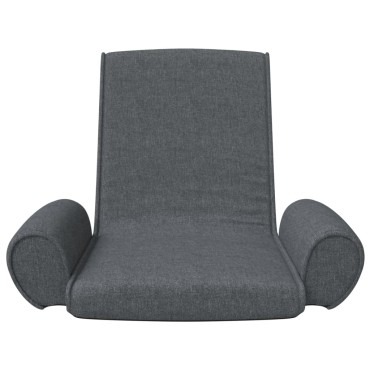vidaXL Καρέκλα Δαπέδου Πτυσσόμενη Σκούρο Γκρι Υφασμάτινη 1 τεμ.