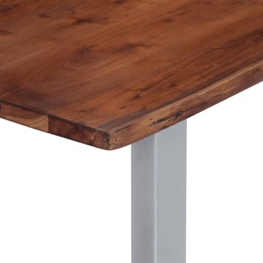 vidaXL Τραπεζάκι Σαλονιού Live Edge 115x60x40cm Μασίφ Ξύλο Ακακίας 1 τεμ.