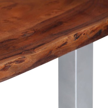 vidaXL Τραπεζάκι Σαλονιού Live Edge 115x60x40cm Μασίφ Ξύλο Ακακίας 1 τεμ.