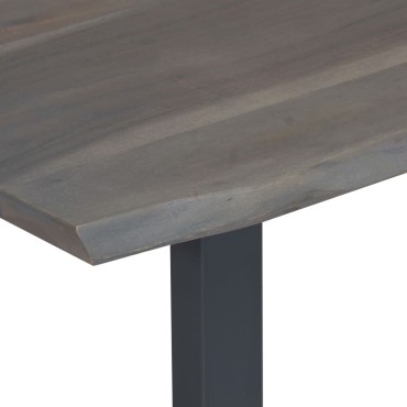 vidaXL Τραπεζάκι Σαλονιού Live Edge Γκρι 115x60x40cm Ξύλο Ακακίας 1 τεμ.