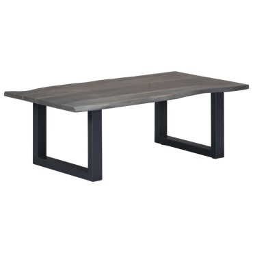 vidaXL Τραπεζάκι Σαλονιού Live Edge Γκρι 115x60x40cm Ξύλο Ακακίας 1 τεμ.