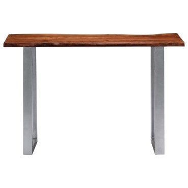 vidaXL Τραπέζι Κονσόλα 115x35x76cm από Μασίφ Ξύλο Ακακίας και Σίδηρο 1 τεμ.