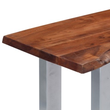 vidaXL Τραπέζι Κονσόλα 115x35x76cm από Μασίφ Ξύλο Ακακίας και Σίδηρο 1 τεμ.