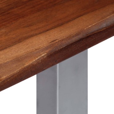 vidaXL Τραπέζι Κονσόλα 115x35x76cm από Μασίφ Ξύλο Ακακίας και Σίδηρο 1 τεμ.
