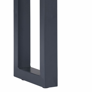vidaXL Τραπέζι Κονσόλα Γκρι 115x35x76cm Μασίφ Ξύλο Ακακίας / Σίδηρο 1 τεμ.