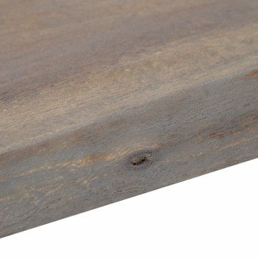 vidaXL Τραπέζι Κονσόλα Γκρι 115x35x76cm Μασίφ Ξύλο Ακακίας / Σίδηρο 1 τεμ.