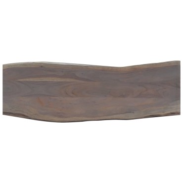 vidaXL Τραπέζι Κονσόλα Γκρι 115x35x76cm Μασίφ Ξύλο Ακακίας / Σίδηρο 1 τεμ.
