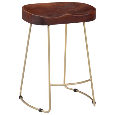 vidaXL Σκαμπό Μπαρ Gavin 2 τεμ. από Μασίφ Ξύλο Μάνγκο 46x38x52cm