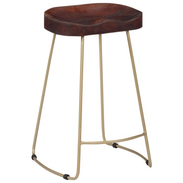 vidaXL Σκαμπό Μπαρ Gavin 2 τεμ. από Μασίφ Ξύλο Μάνγκο 46x38x52cm