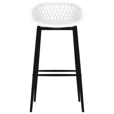 vidaXL Σετ Επίπλων Μπαρ 5 τεμ. Μαύρο / Λευκό 120x60x105cm