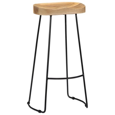vidaXL Σκαμπό Μπαρ Gavin 2 τεμ. από Μασίφ Ξύλο Μάνγκο 45x40x78cm