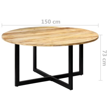 vidaXL Τραπεζαρία 150x73cm από Μασίφ Ξύλο Μάνγκο 1 τεμ.