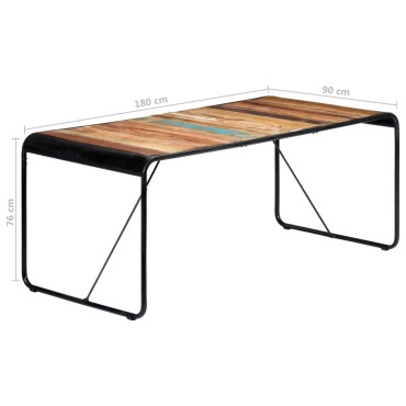vidaXL Τραπεζαρία 180x90x76cm από Μασίφ Ανακυκλωμένο Ξύλο 1 τεμ.